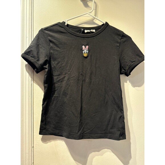 H&M Divided daisy Disney shirt size small fitted short - Picture 1 of 3